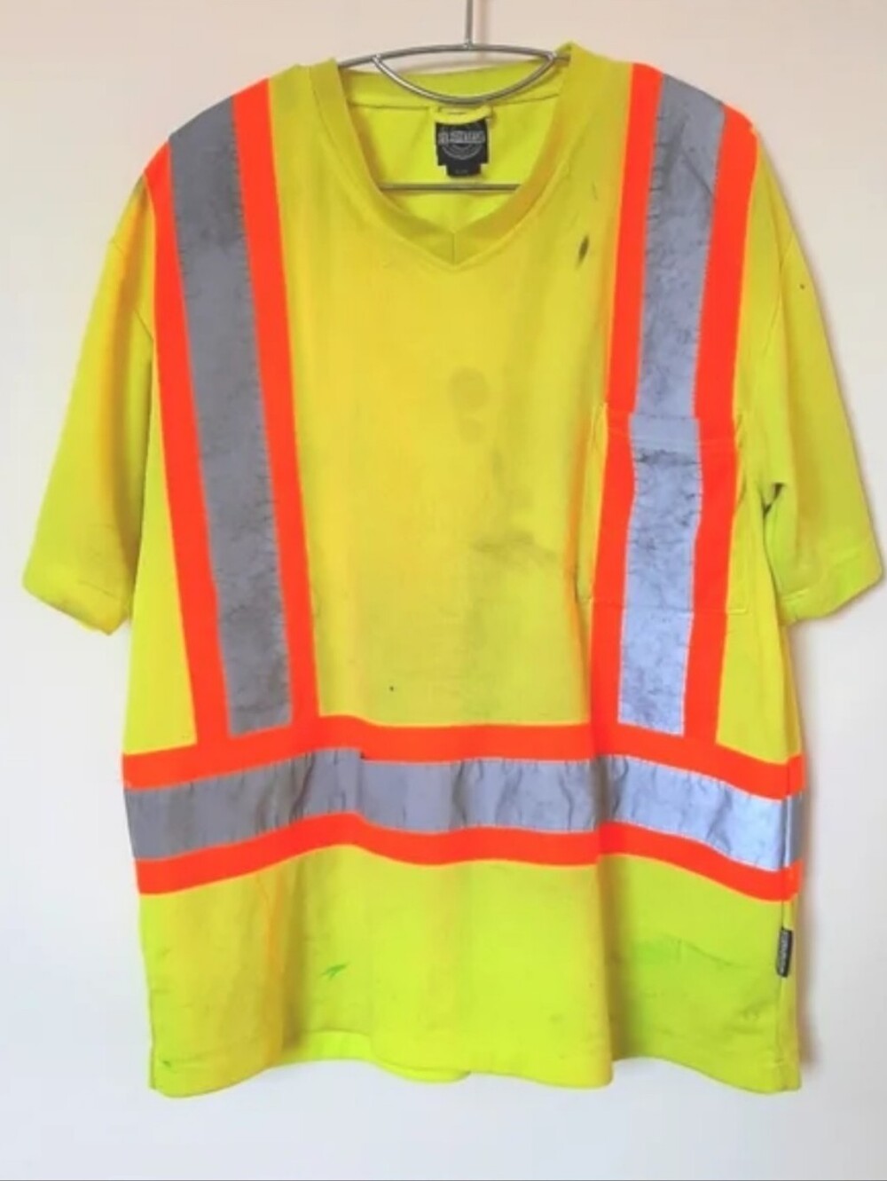 🏷️7 FOR $35 FORCEFIELD Hi VIS SHORT SLEEVE SAFETY SHIRT SIZE LARGE